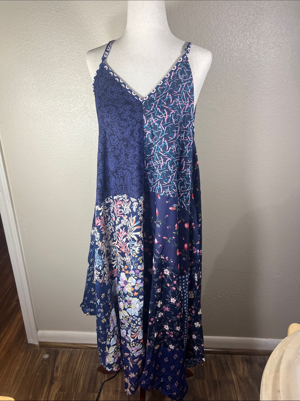 Jaded gypsy  Floral Patchwork Mini Dress
